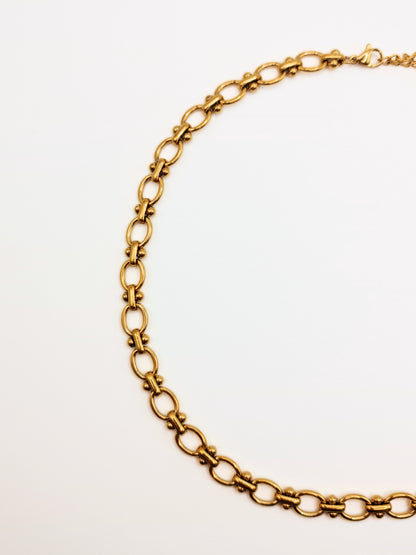gold-chunky-tattoo-chain-necklace-bracelet-matching-set-stainless-steel-tarnish-free-jewellery-waterproof-ember-and-stone-1