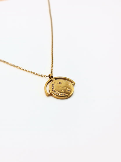 gold-crystal-celestial-coin-pendant-necklace-tarnish-free-jewellery-waterproof-stainless-steel