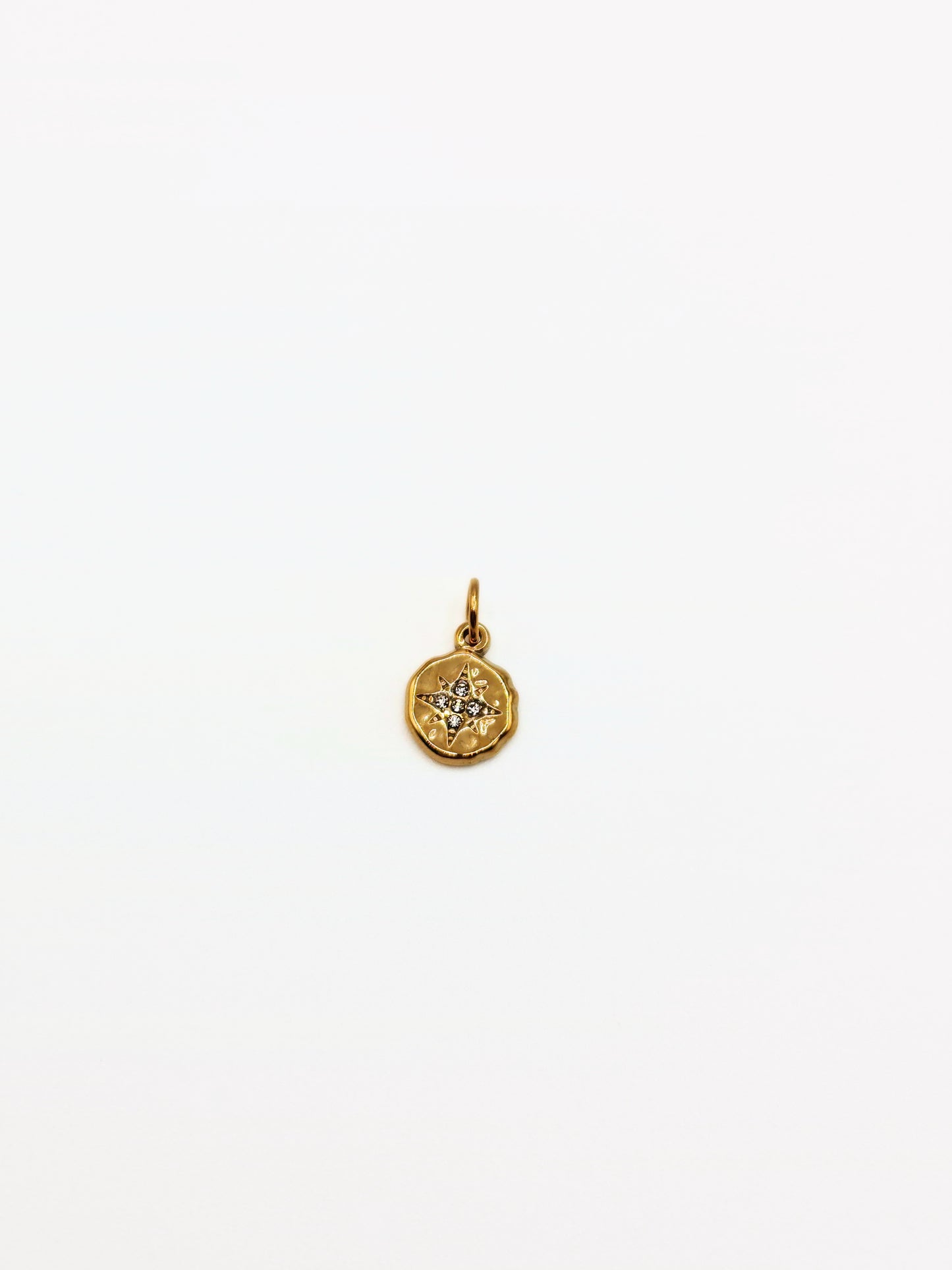 The Charm Shop 18k Gold Plated Crystal Disc DIY Charm- Waterproof & Tarnish-Free
