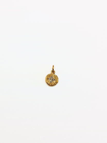 The Charm Shop 18k Gold Plated Crystal Disc DIY Charm- Waterproof & Tarnish-Free
