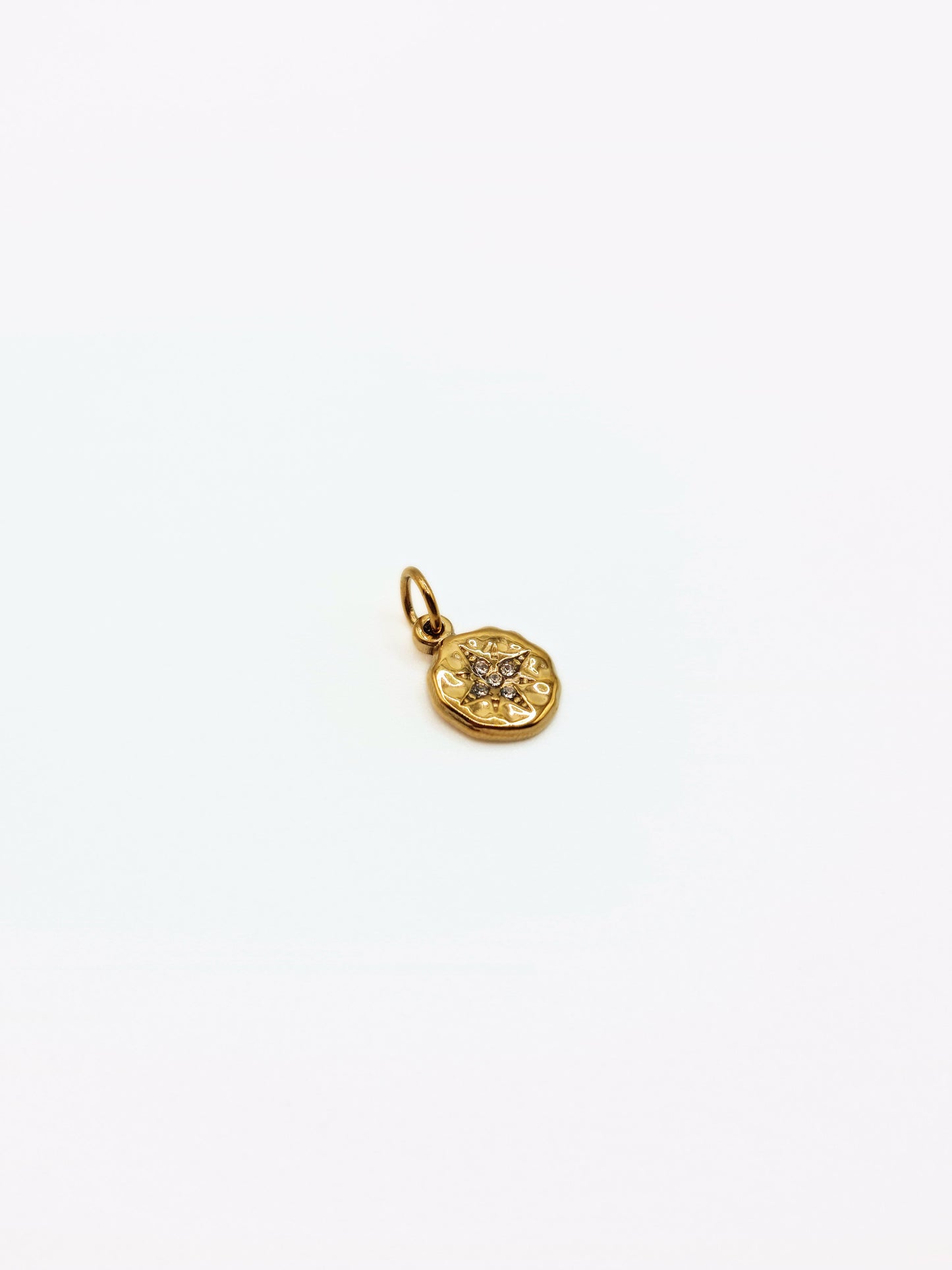 The Charm Shop 18k Gold Plated Crystal Disc DIY Charm- Waterproof & Tarnish-Free