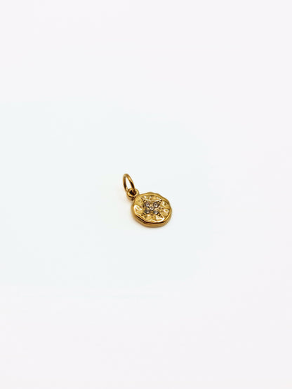 The Charm Shop 18k Gold Plated Crystal Disc DIY Charm- Waterproof & Tarnish-Free