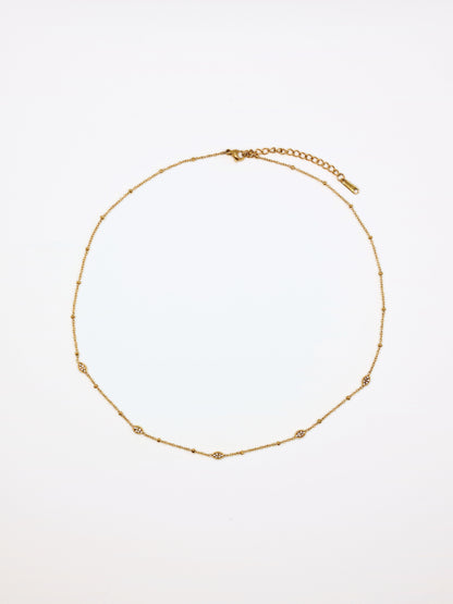The Asteria Crystal Evil Eye Fine Chain Necklace- Waterproof & Tarnish-Free