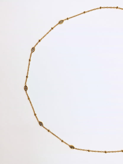 The Asteria Crystal Evil Eye Fine Chain Necklace- Waterproof & Tarnish-Free