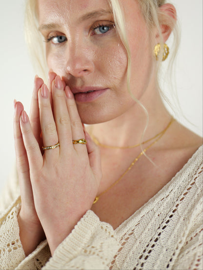 gold-crystal-organic-hammered-stacking-ring-stainless-steel-tarnish-free-jewellery-waterproof-ember-and-stone-5