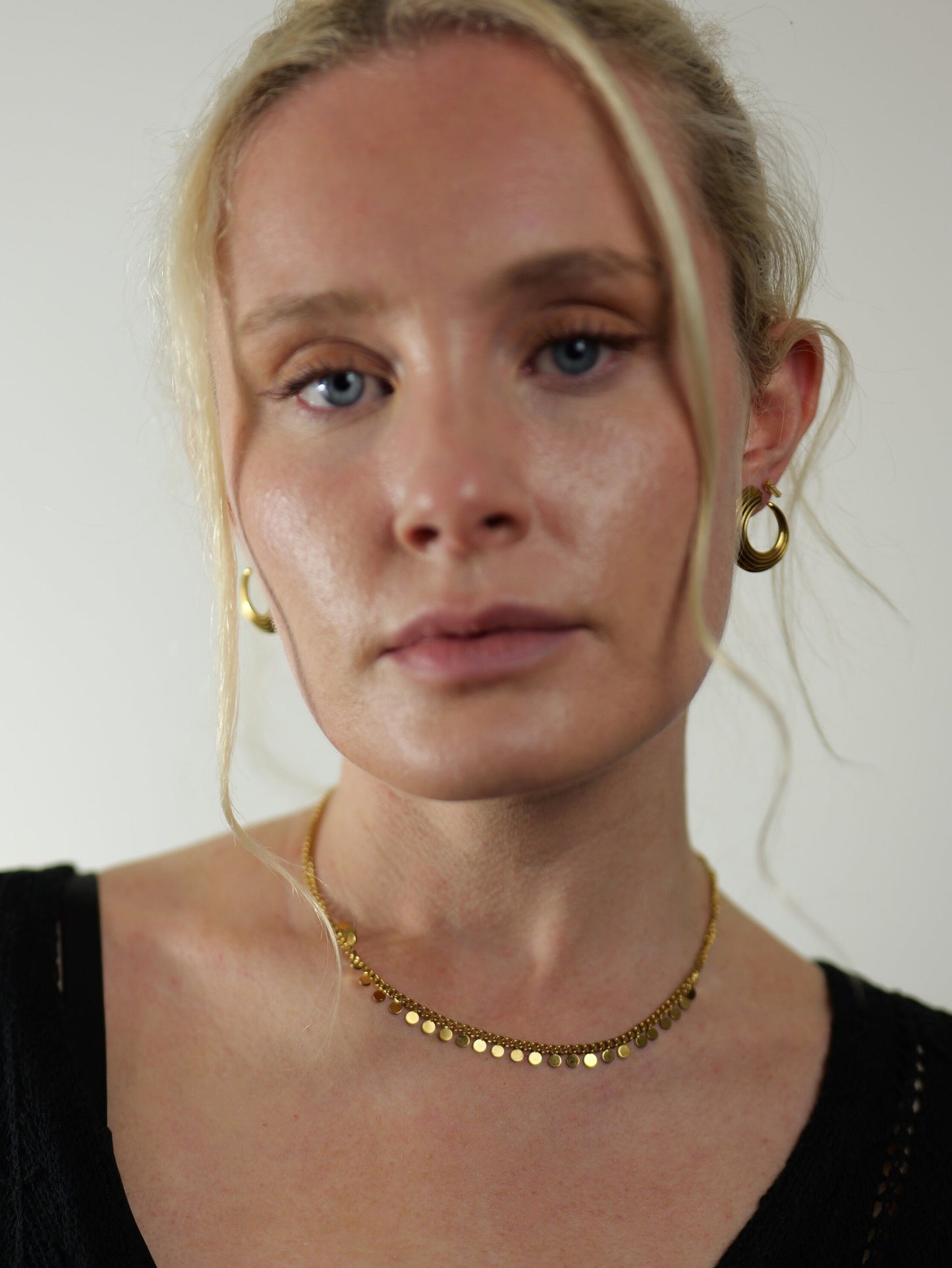 The Temple 18k Gold Plated Ditsy Disc Fine Chain Necklace- Waterproof & Tarnish-Free
