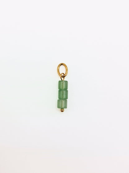 The Charm Shop Aventurine 18k Gold Plated Natural Gemstone DIY Charm- Waterproof & Tarnish-Free