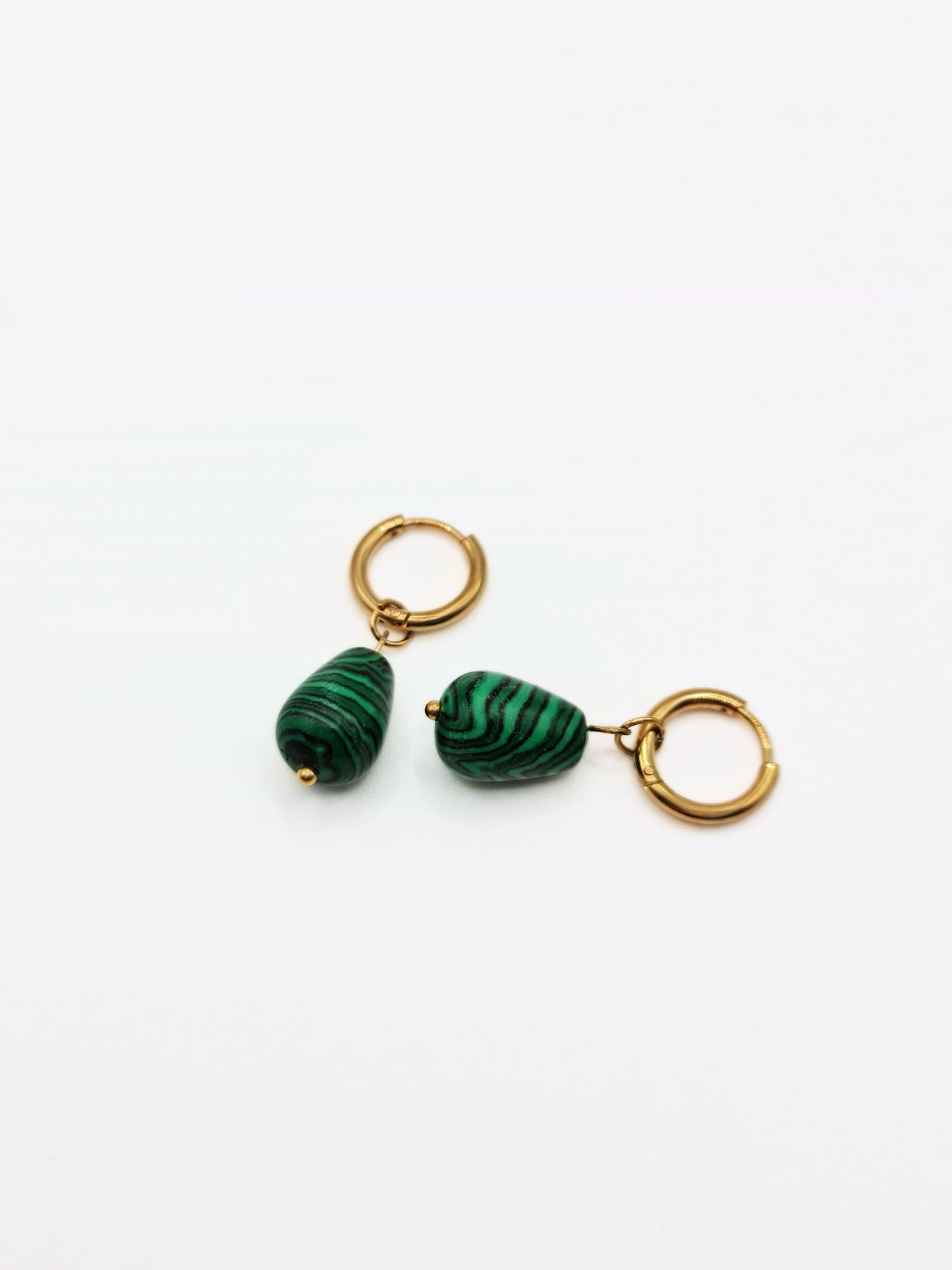 gold-green-malachite-gemstone-natural-stone-semi-precious-drop-hoop-earrings-stainless-steel-tarnish-free-jewellery-waterproof-ember-and-stone-1