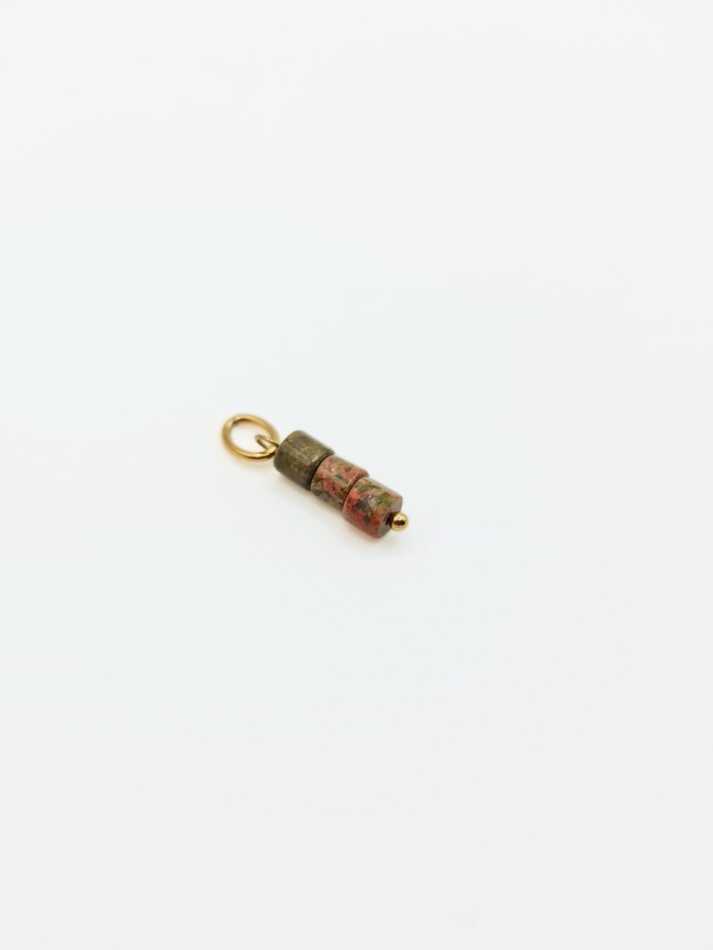 gold-green-unakite-gemstone-natural-semi-prescious-stone-charm-necklace-tarnish-free-jewellery-waterproof-stainless-steel-1