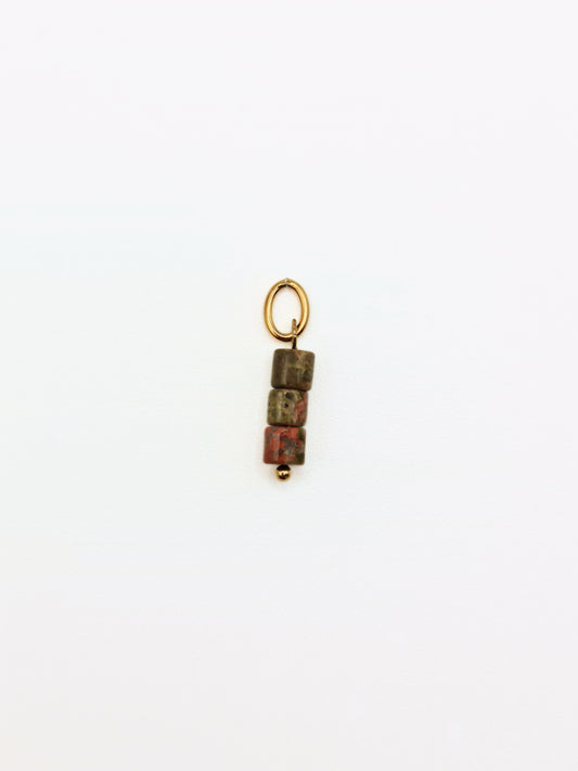 gold-green-unakite-gemstone-natural-semi-prescious-stone-charm-necklace-tarnish-free-jewellery-waterproof-stainless-steel-1