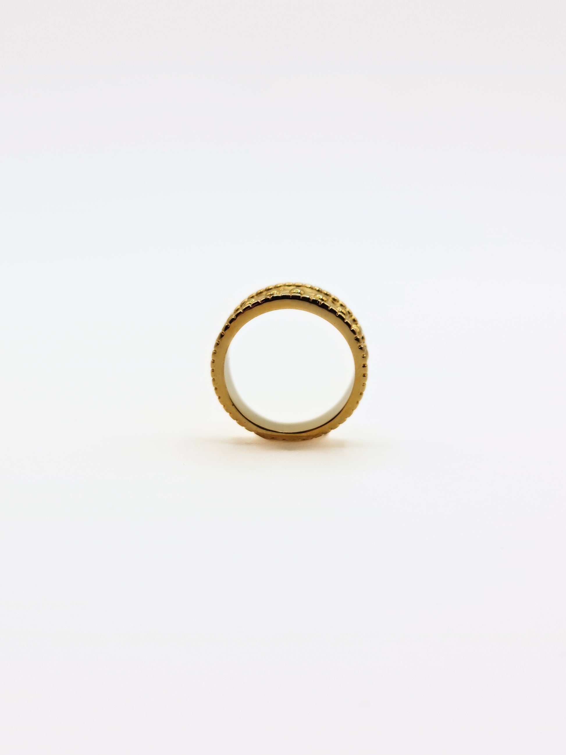 gold-hammered-metal-ethnic-boho-ring-stainless-steel-tarnish-free-jewellery-waterproof-1