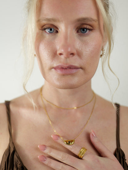 gold-hammered-metal-ethnic-boho-ring-stainless-steel-tarnish-free-jewellery-waterproof-4