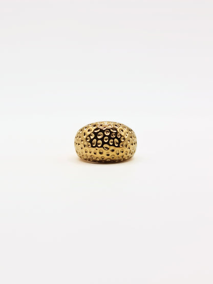 gold-hammered-organic-statement-ring-boho-stainless-steel-tarnish-free-jewellery-waterproof-ember-and-stone-1