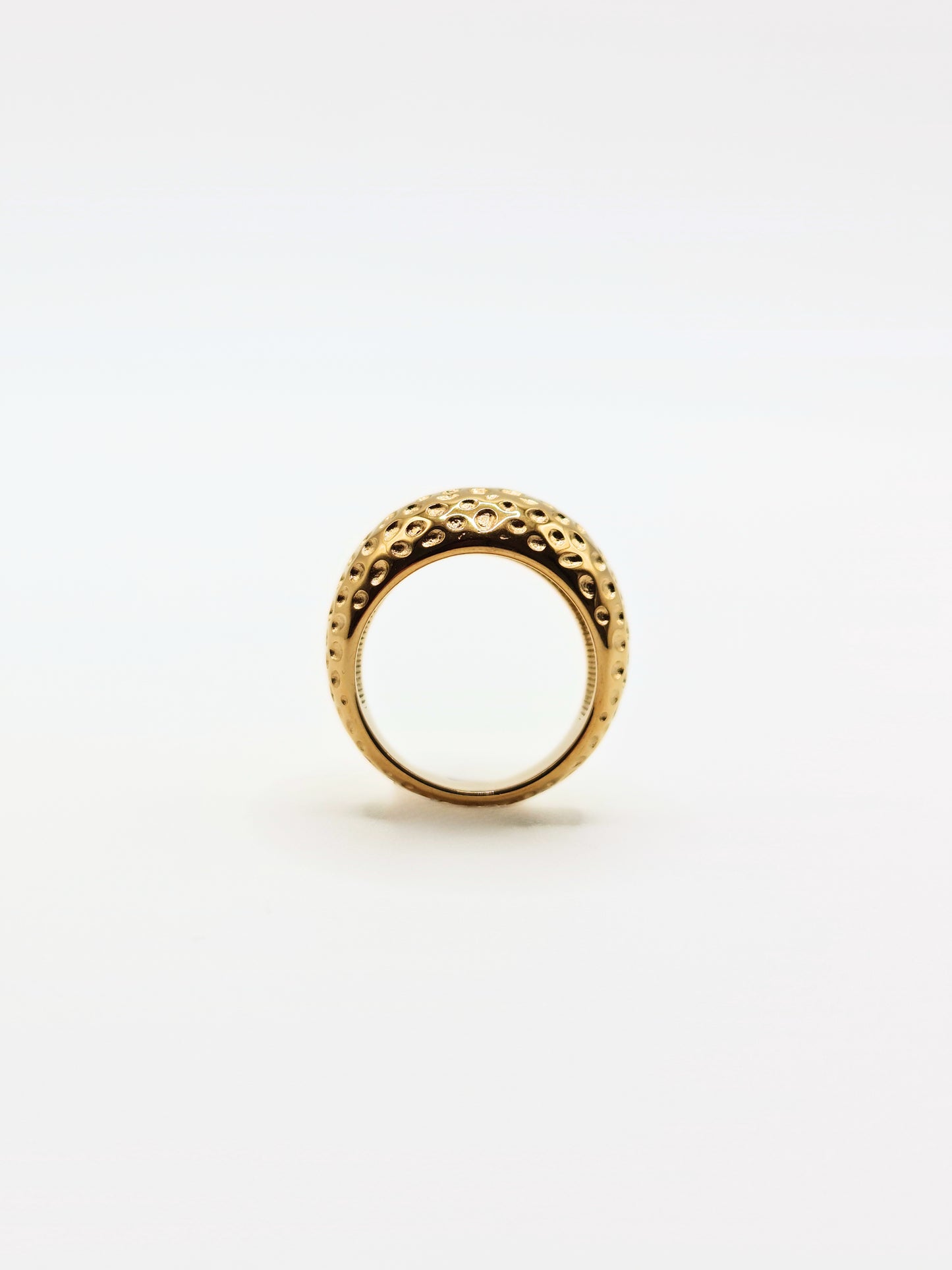 gold-hammered-organic-statement-ring-boho-stainless-steel-tarnish-free-jewellery-waterproof-ember-and-stone-1
