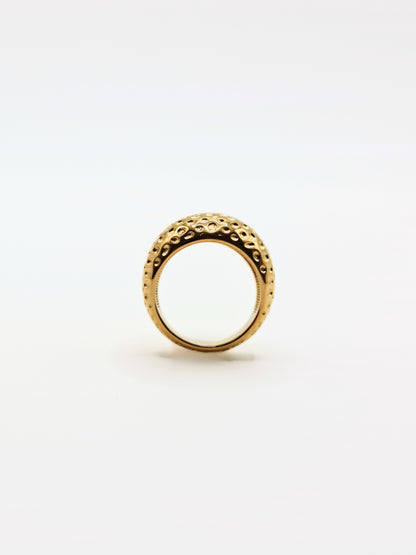 gold-hammered-organic-statement-ring-boho-stainless-steel-tarnish-free-jewellery-waterproof-ember-and-stone-1