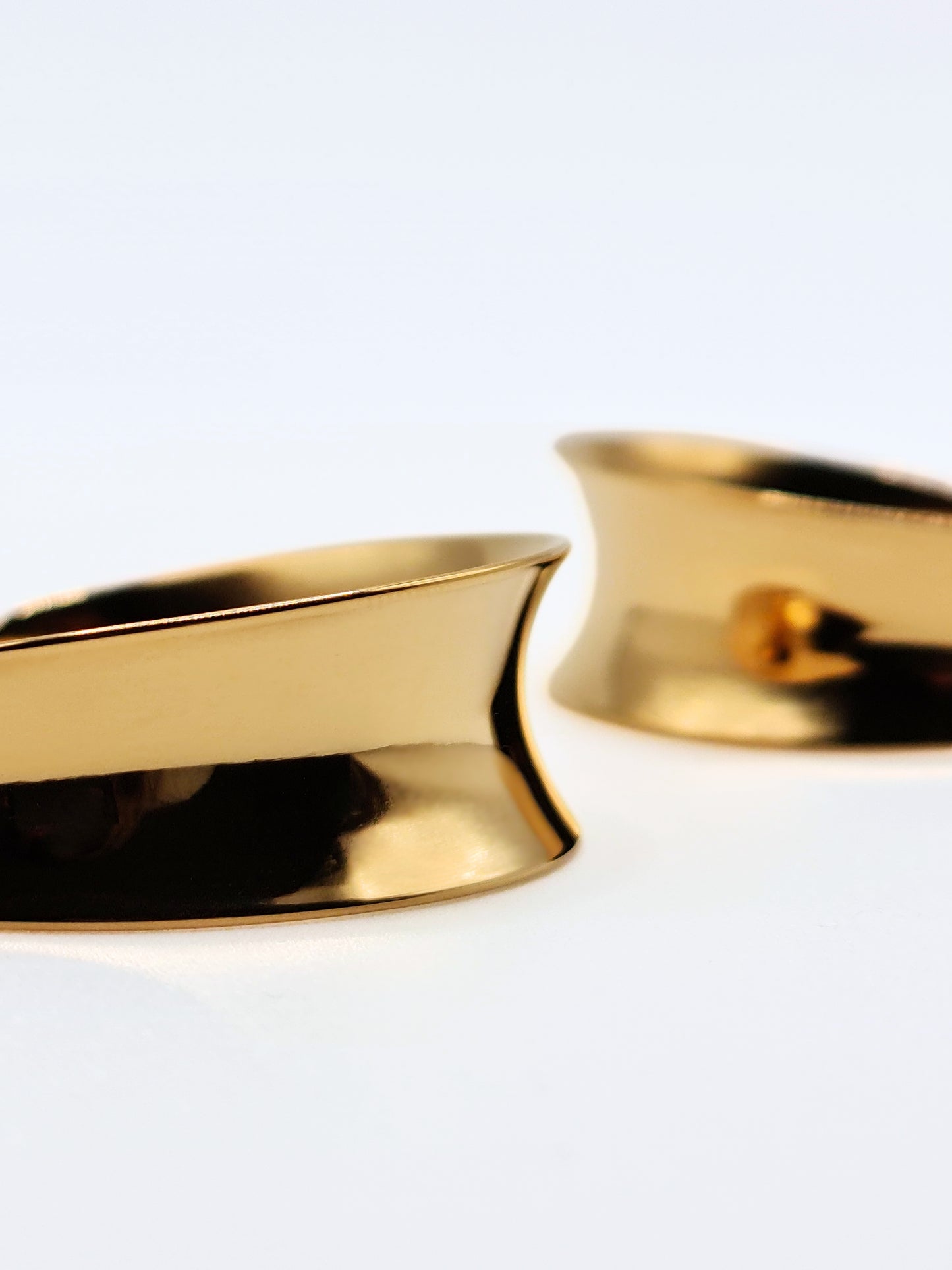 The Ava 18k Gold Plated Curved Form Large Hoop Earrings- Waterproof & Tarnish-Free