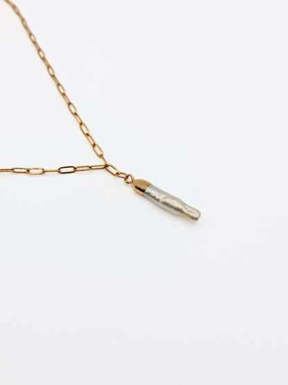 gold-natural-organic-freshwater-real-stick-pearl-paperclip-chain-necklace-stainless-steel-tarnish-free-jewellery-waterproof-ember-and-stone-6