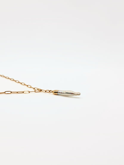 gold-natural-organic-freshwater-real-stick-pearl-paperclip-chain-necklace-stainless-steel-tarnish-free-jewellery-waterproof-ember-and-stone-6