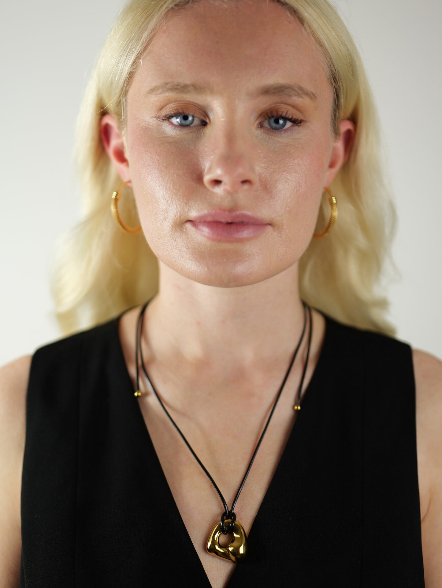 The Husk 18k Gold Plated Organic Stone Rope Tie Necklace- Waterproof & Tarnish-Free