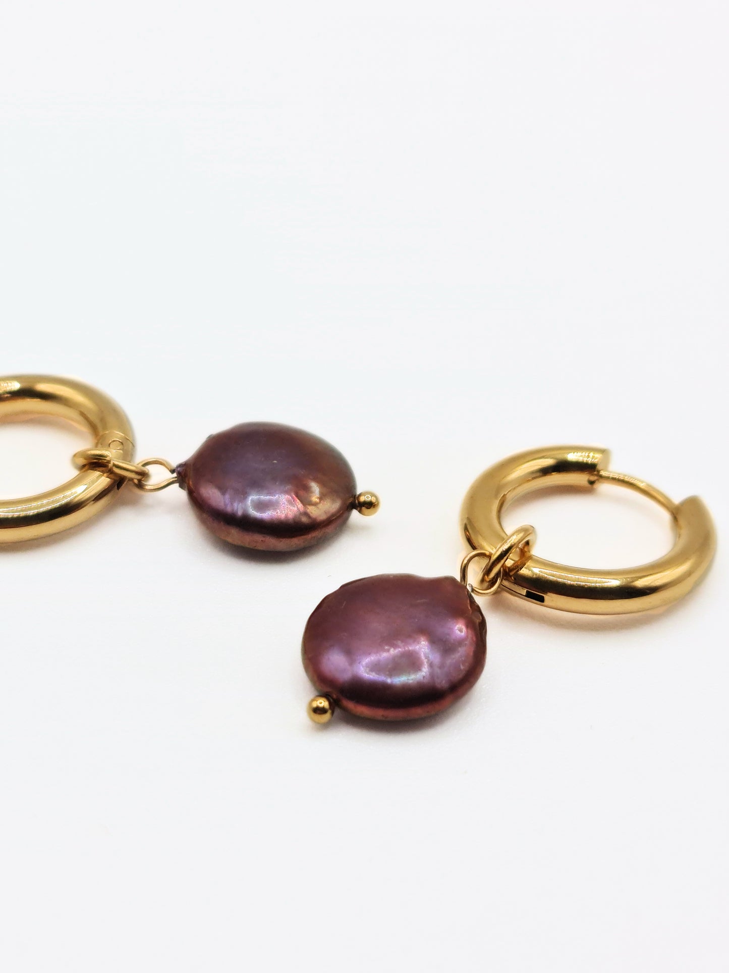 gold-organic-natural-freshwater-real-black-pearl-drop-hoop-earrings-stainless-steel-tarnish-free-jewellery-waterproof-ember-and-stone-1