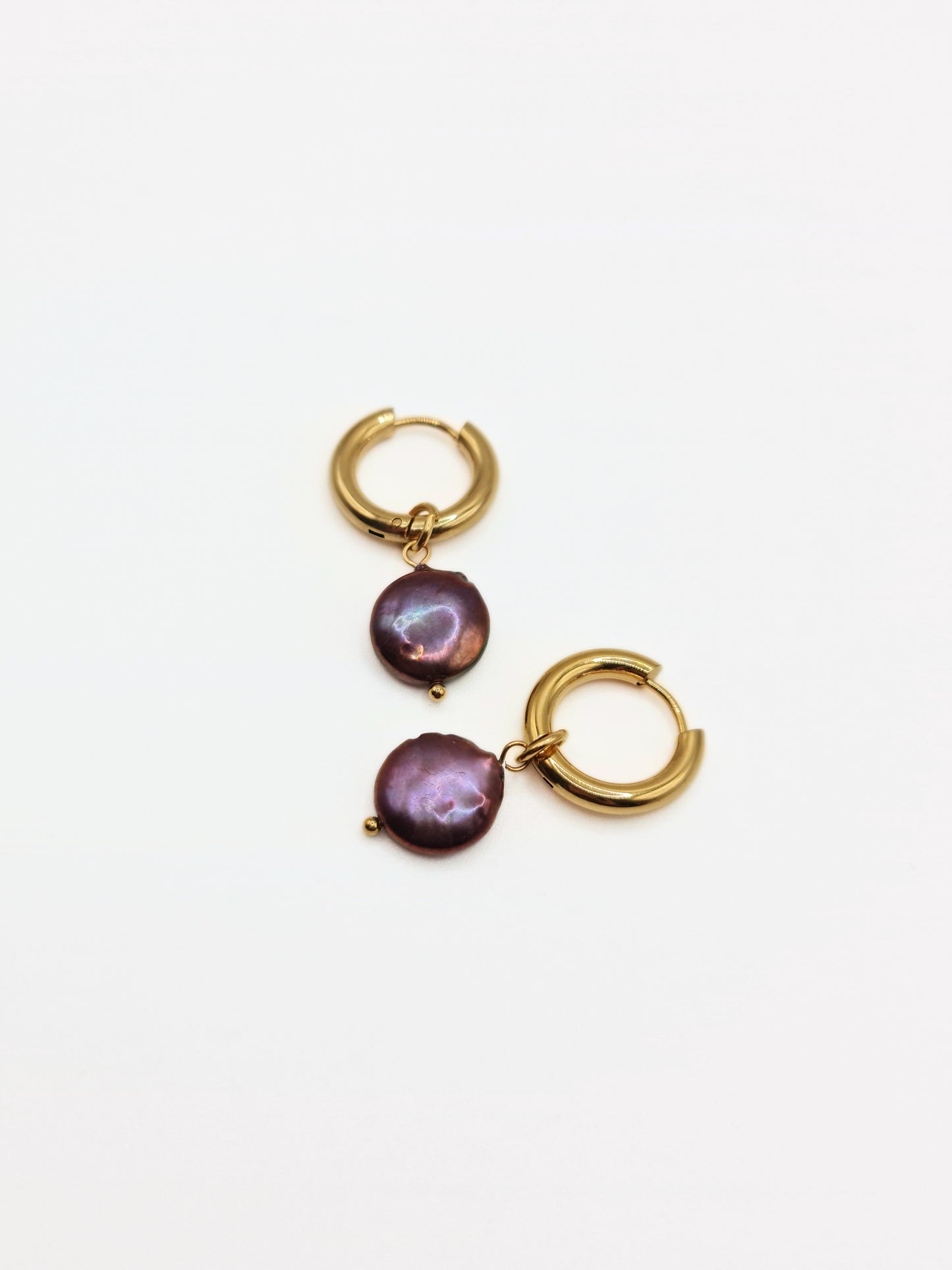 gold-organic-natural-freshwater-real-black-pearl-drop-hoop-earrings-stainless-steel-tarnish-free-jewellery-waterproof-ember-and-stone-1