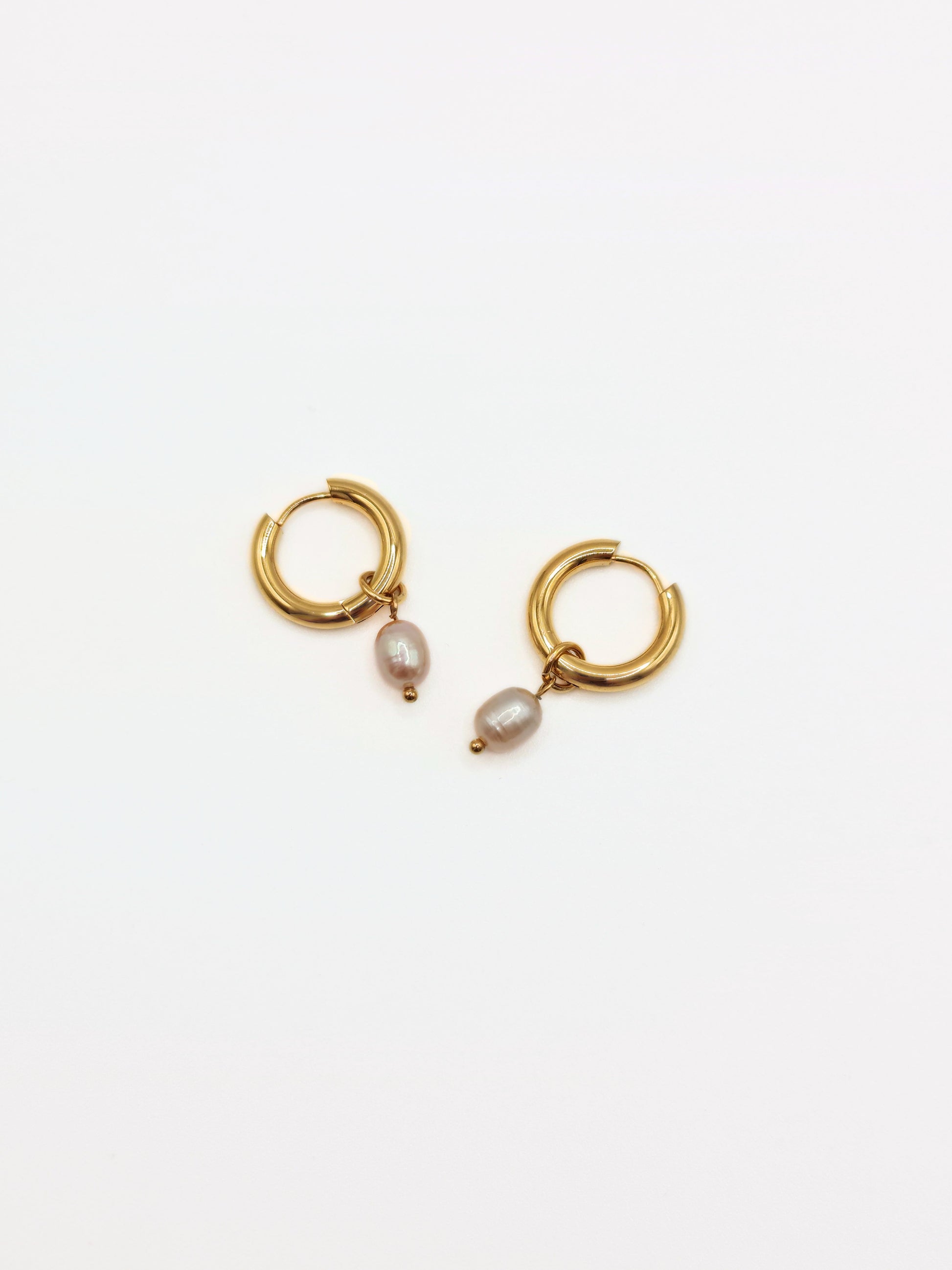 gold-organic-natural-freshwater-real-pink-pearl-drop-hoop-earrings-stainless-steel-tarnish-free-jewellery-waterproof-ember-and-stone-3