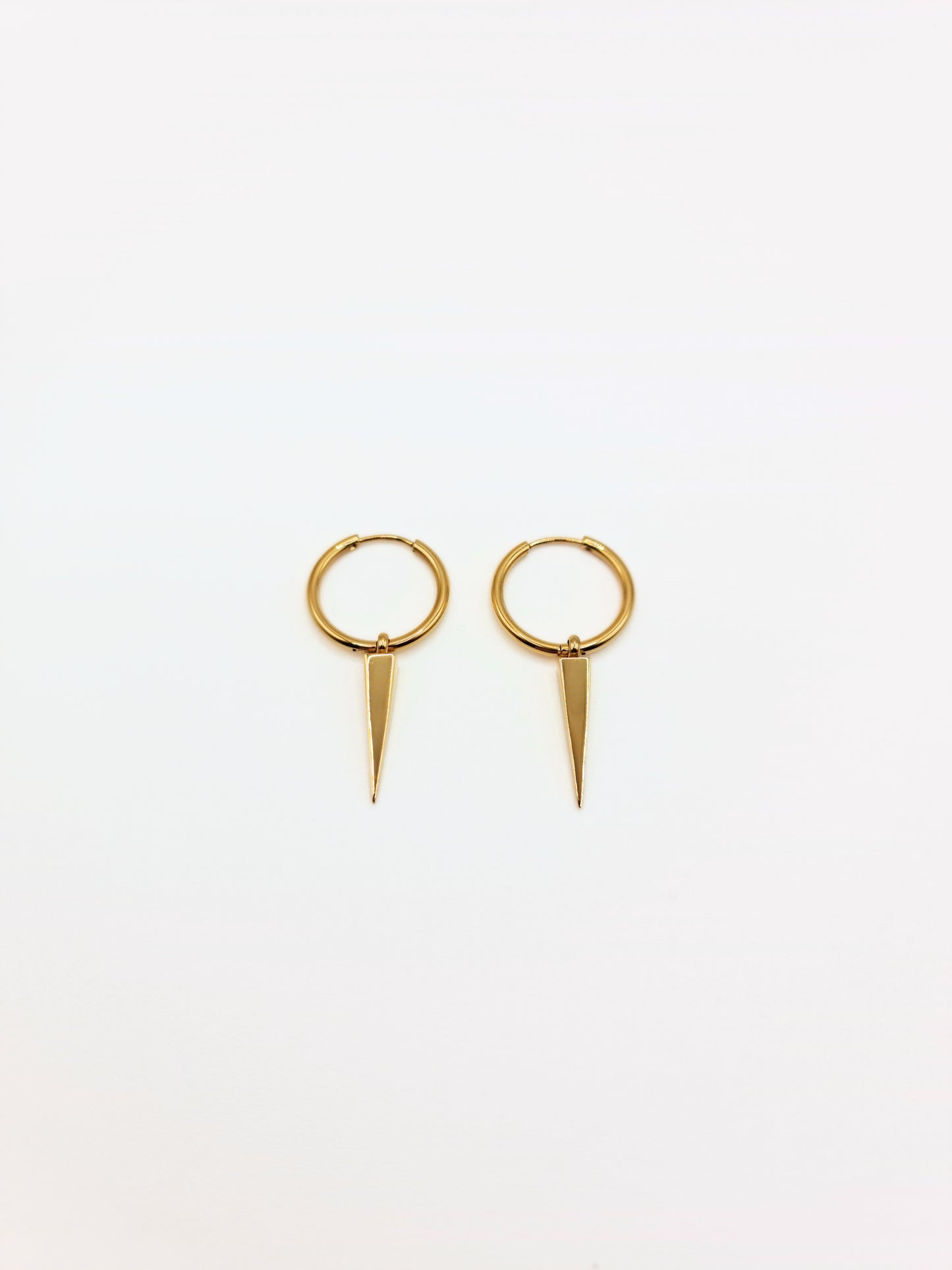 gold-spike-drop-hoop-earrings-stainless-steel-tarnish-free-jewellery-waterproof-ember-and-stone-1