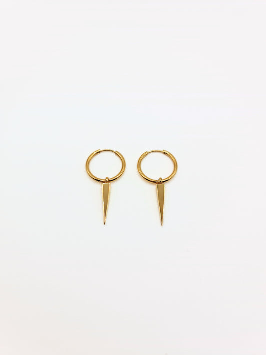gold-spike-drop-hoop-earrings-stainless-steel-tarnish-free-jewellery-waterproof-ember-and-stone-1