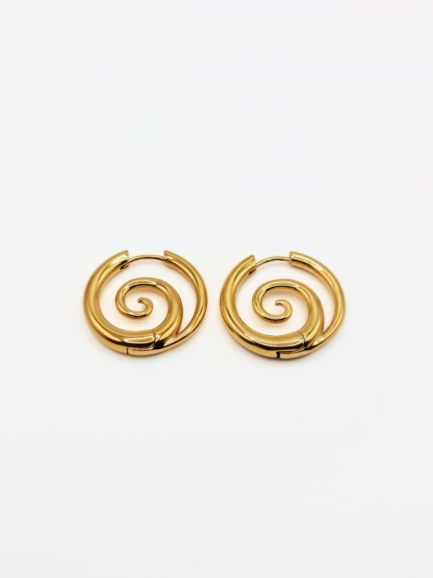 gold-spiral-hoop-earrings-summer-stainless-steel-tarnish-free-jewellery-waterproof-ember-and-stone-1
