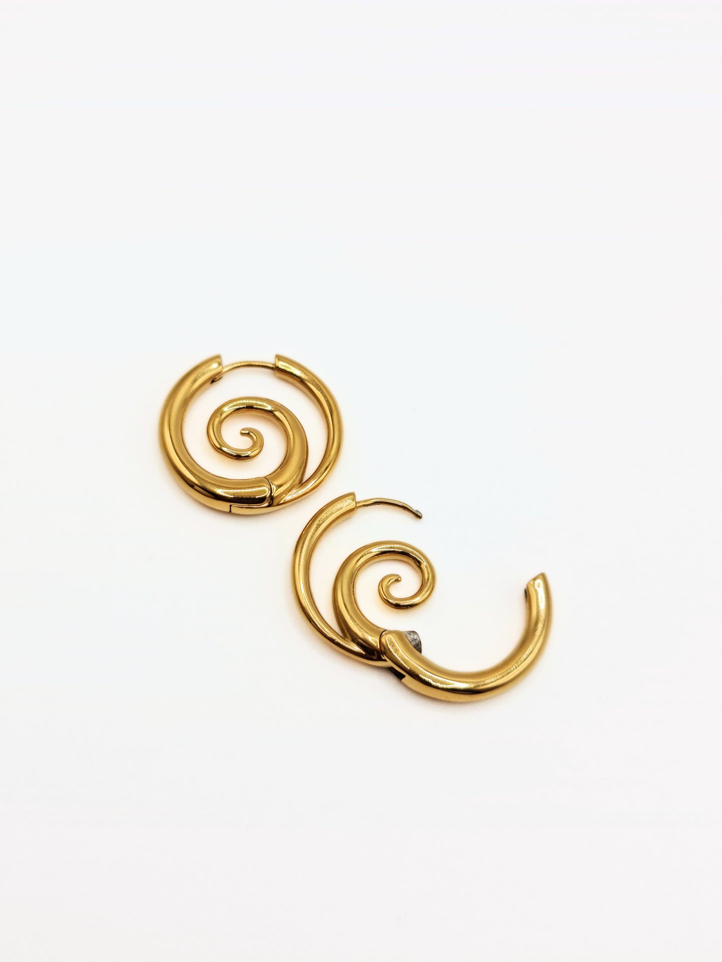 gold-spiral-hoop-earrings-summer-stainless-steel-tarnish-free-jewellery-waterproof-ember-and-stone-1