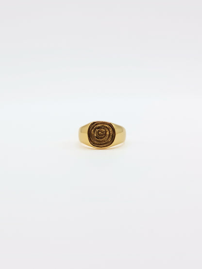 gold-spiral-statement-signet-ring-summer-stainless-steel-tarnish-free-jewellery-waterproof-ember-and-stone-3