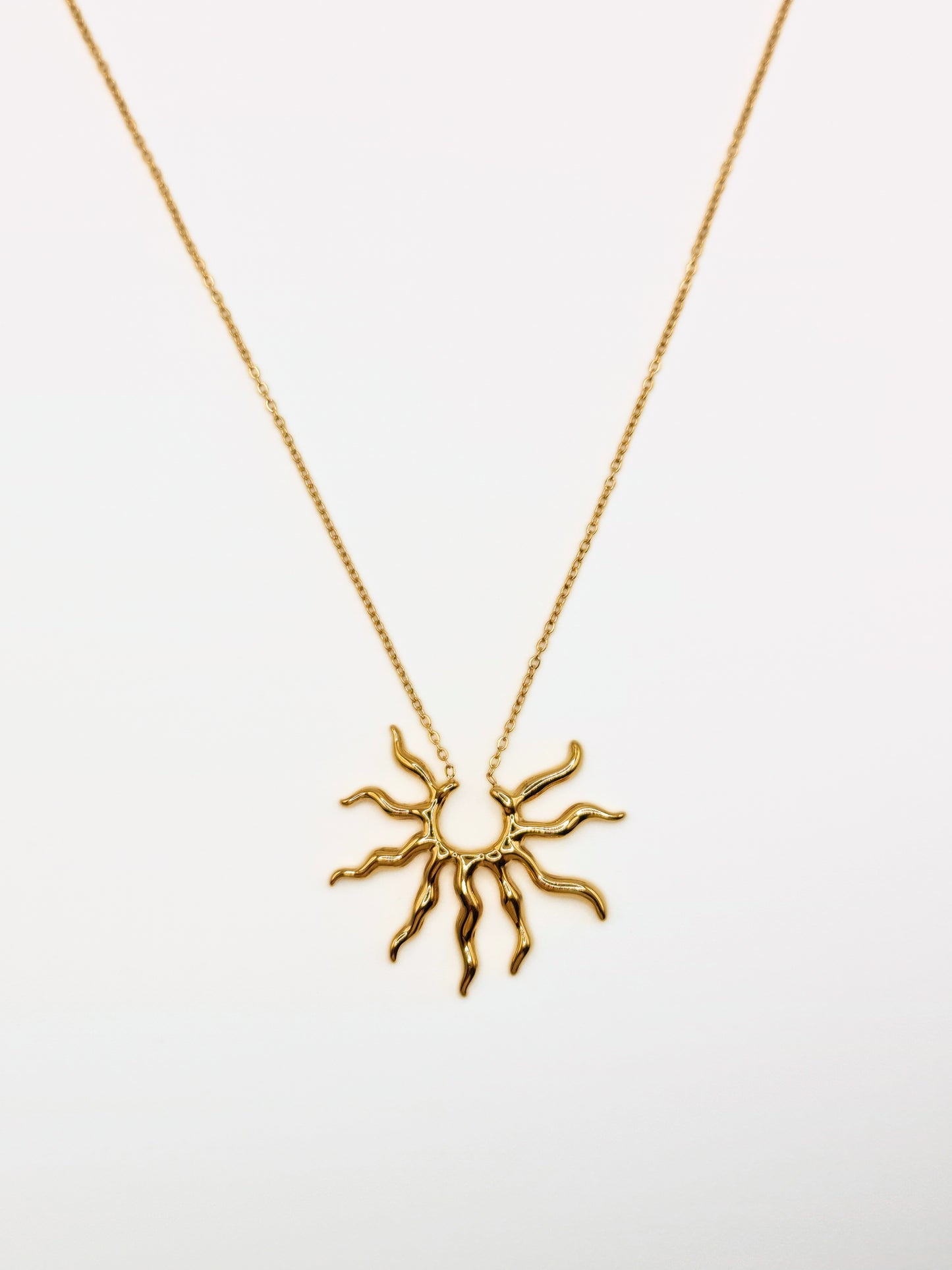 gold-sun-pendant-necklace-summer-stainless-steel-tarnish-free-jewellery-waterproof-ember-and-stone-1