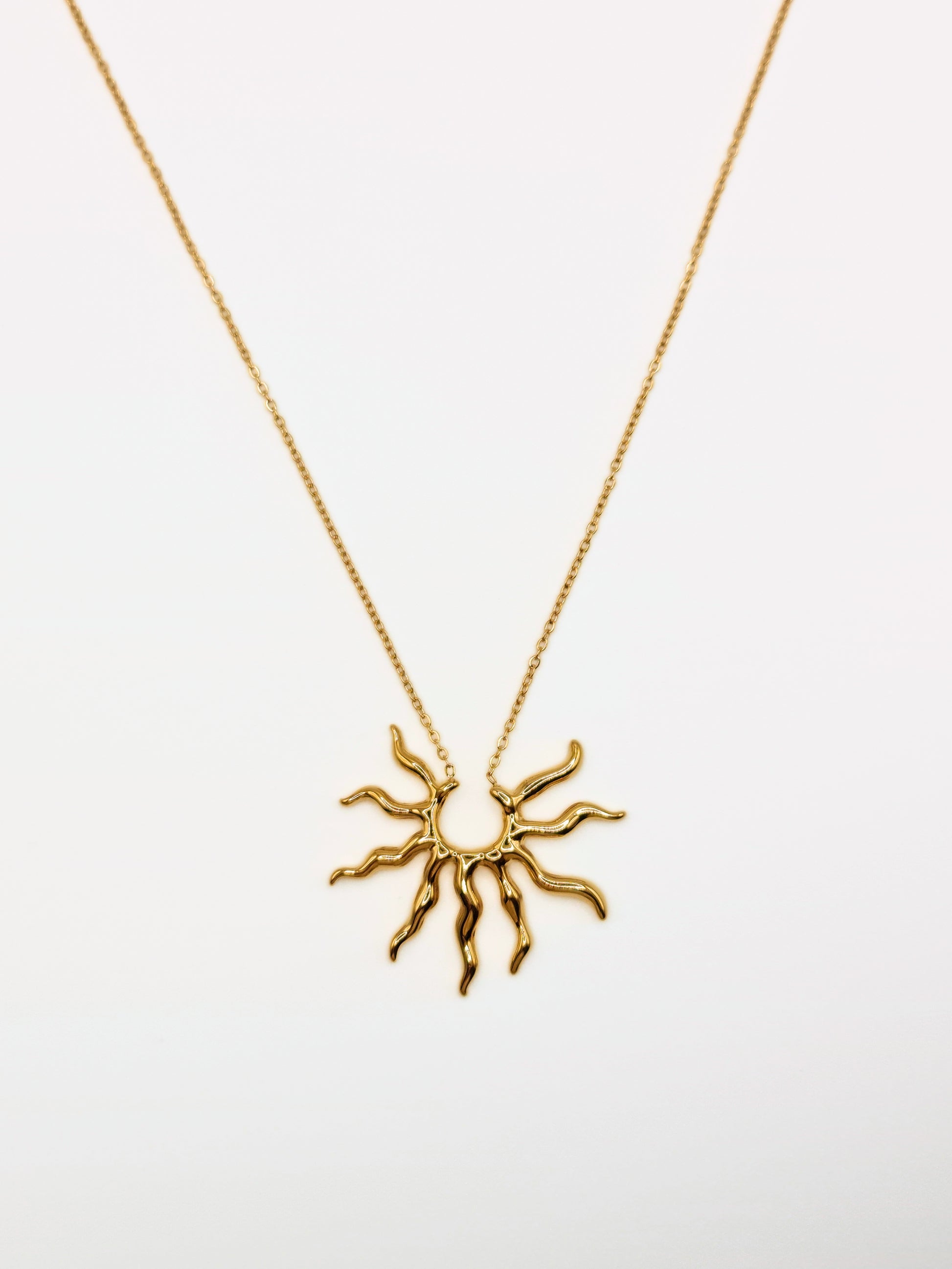 gold-sun-pendant-necklace-summer-stainless-steel-tarnish-free-jewellery-waterproof-ember-and-stone-1