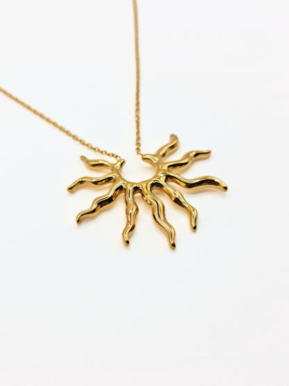 gold-sun-pendant-necklace-summer-stainless-steel-tarnish-free-jewellery-waterproof-ember-and-stone-1