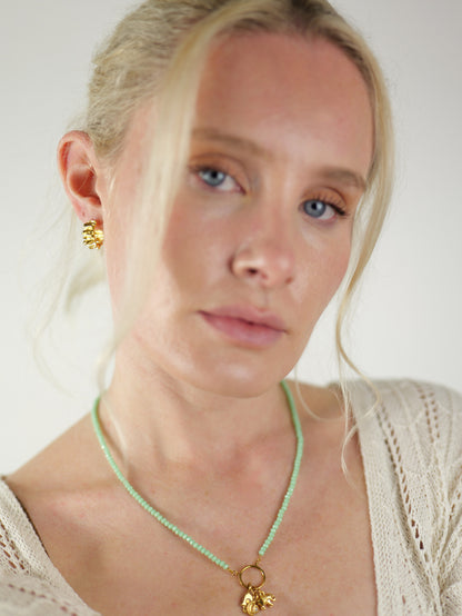 The Terra Silver Finish Organic Textured Hoop Earrings- Waterproof & Tarnish-Free