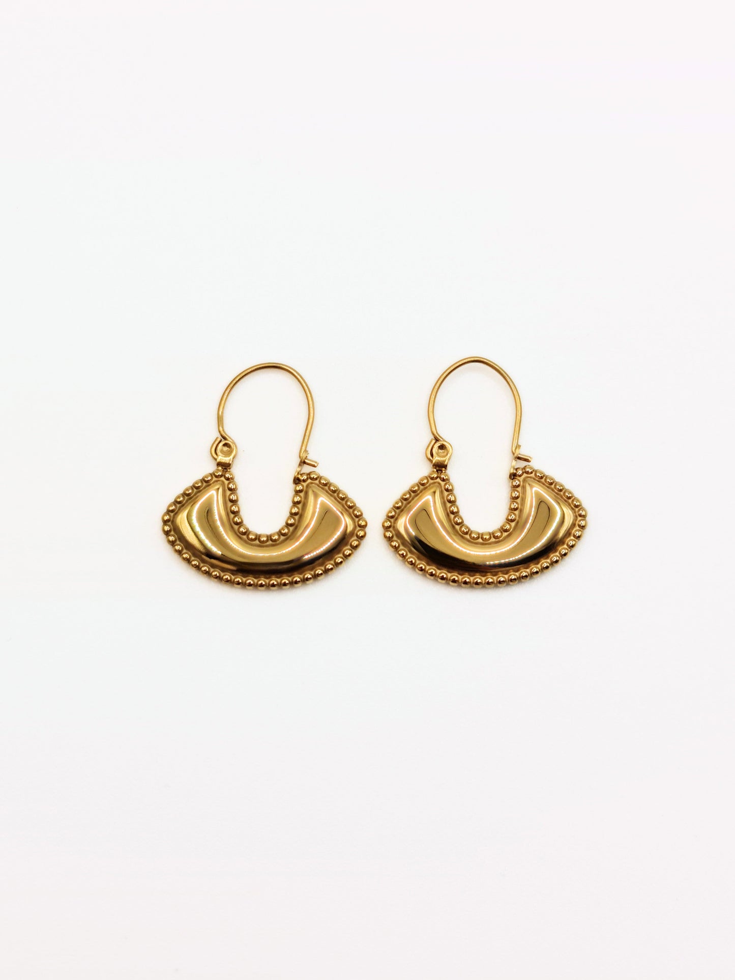 The Kira 18k Gold Plated Fan Hoop Earrings- Waterproof & Tarnish-Free