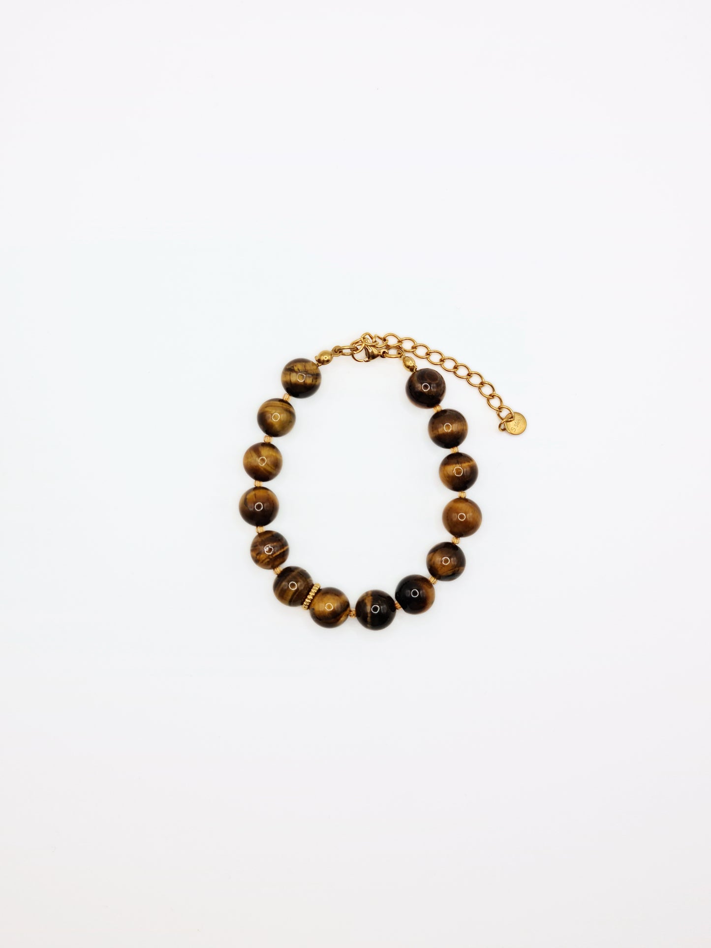The Riviera Set Tigers Eye Natural Stone Beaded Necklace & Bracelet- Semi-Precious & Waterproof