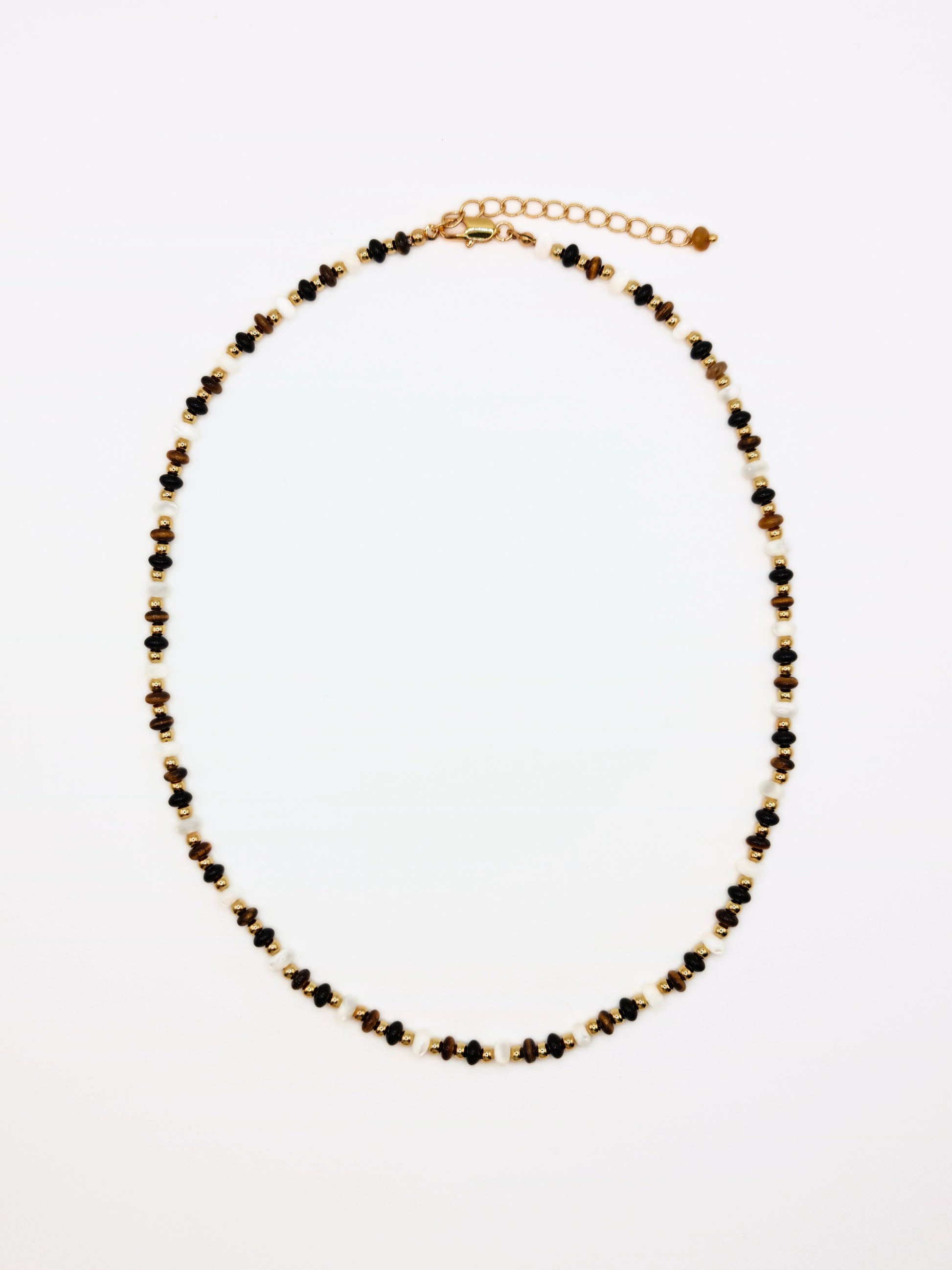gold-tigers-eye-onyx-beaded-natural-stone-gemstone-semi-precious-necklace-stainless-steel-tarnish-free-jewellery-waterproof-ember-and-stone-1