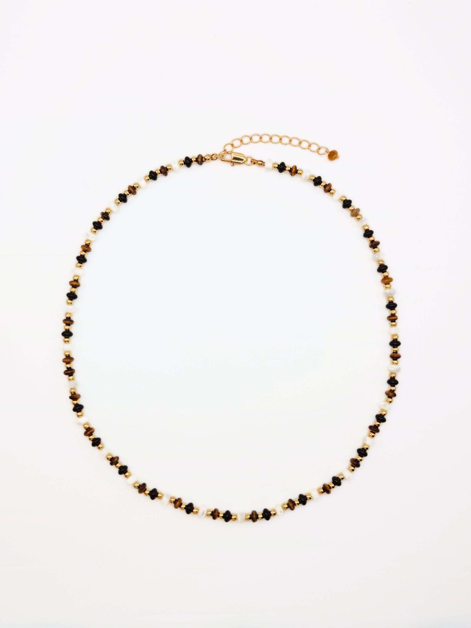 gold-tigers-eye-onyx-beaded-natural-stone-gemstone-semi-precious-necklace-stainless-steel-tarnish-free-jewellery-waterproof-ember-and-stone-1