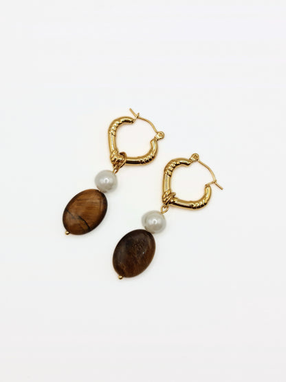 gold-tigers-eye-pearl-natural-stone-gemstone-semi-precious-drop-earrings-vintage-stainless-steel-tarnish-free-jewellery-waterproof-ember-and-stone-2