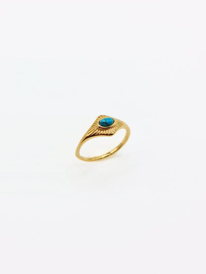 gold-turquoise-gemstone-natural-stone-semi-precious-stacking-ring-vintage-stainless-steel-tarnish-free-jewellery-waterproof-ember-and-stone-1
