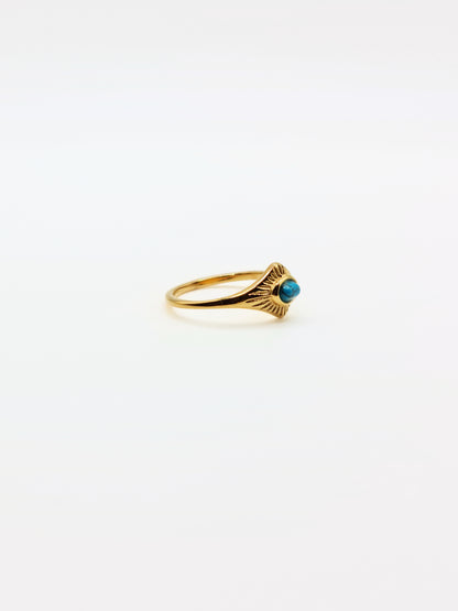 gold-turquoise-gemstone-natural-stone-semi-precious-stacking-ring-vintage-stainless-steel-tarnish-free-jewellery-waterproof-ember-and-stone-1