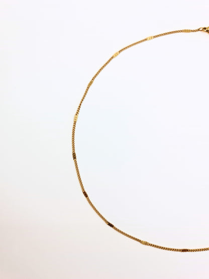 The Cassis 18k Gold Plated Twist Fine Chain Necklace- Waterproof & Tarnish-Free