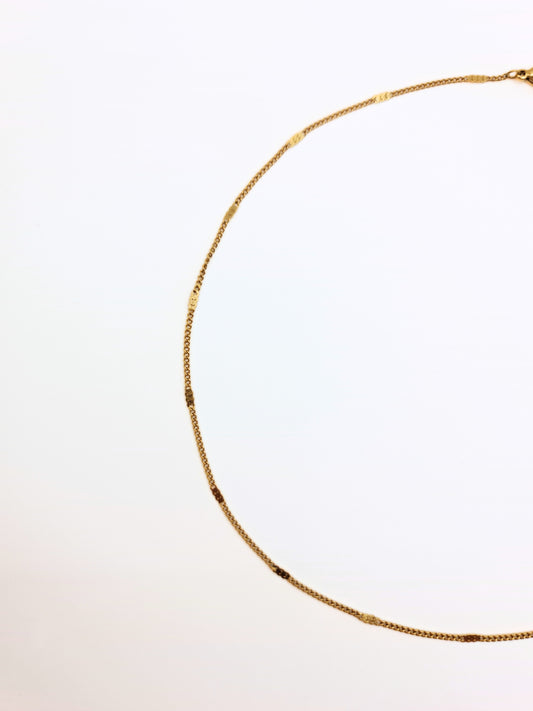 The Cassis 18k Gold Plated Twist Fine Chain Necklace- Waterproof & Tarnish-Free