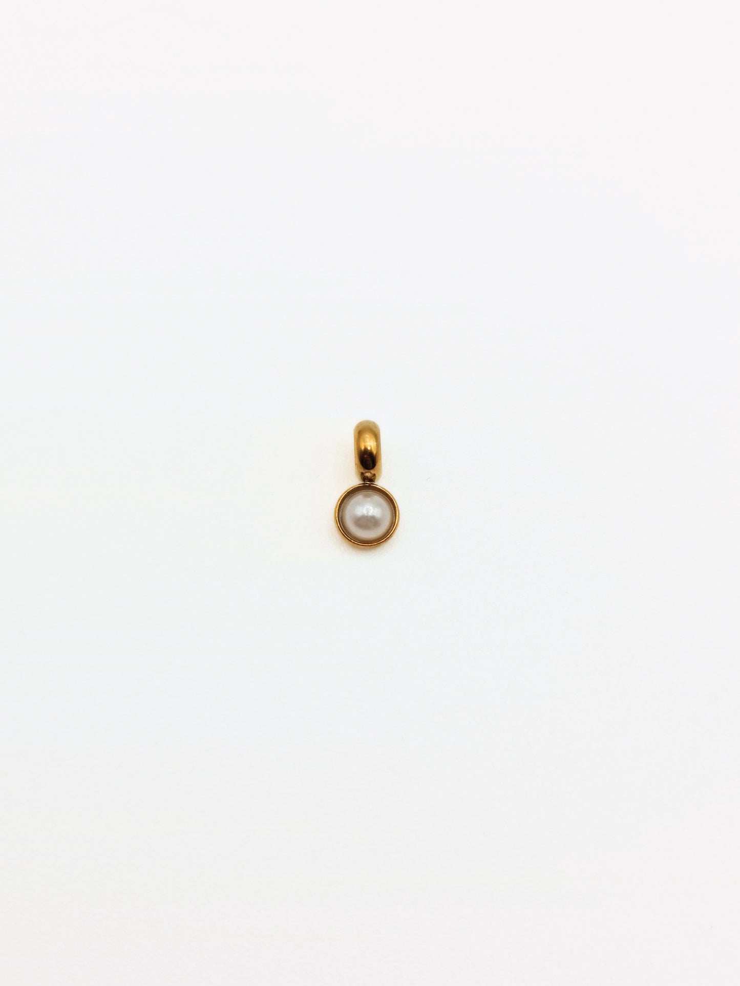The Charm Shop June Pearl Birthstone 18k Gold Plated DIY Charm- Waterproof & Tarnish-Free