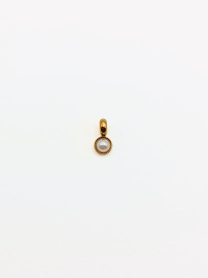 The Charm Shop June Pearl Birthstone 18k Gold Plated DIY Charm- Waterproof & Tarnish-Free