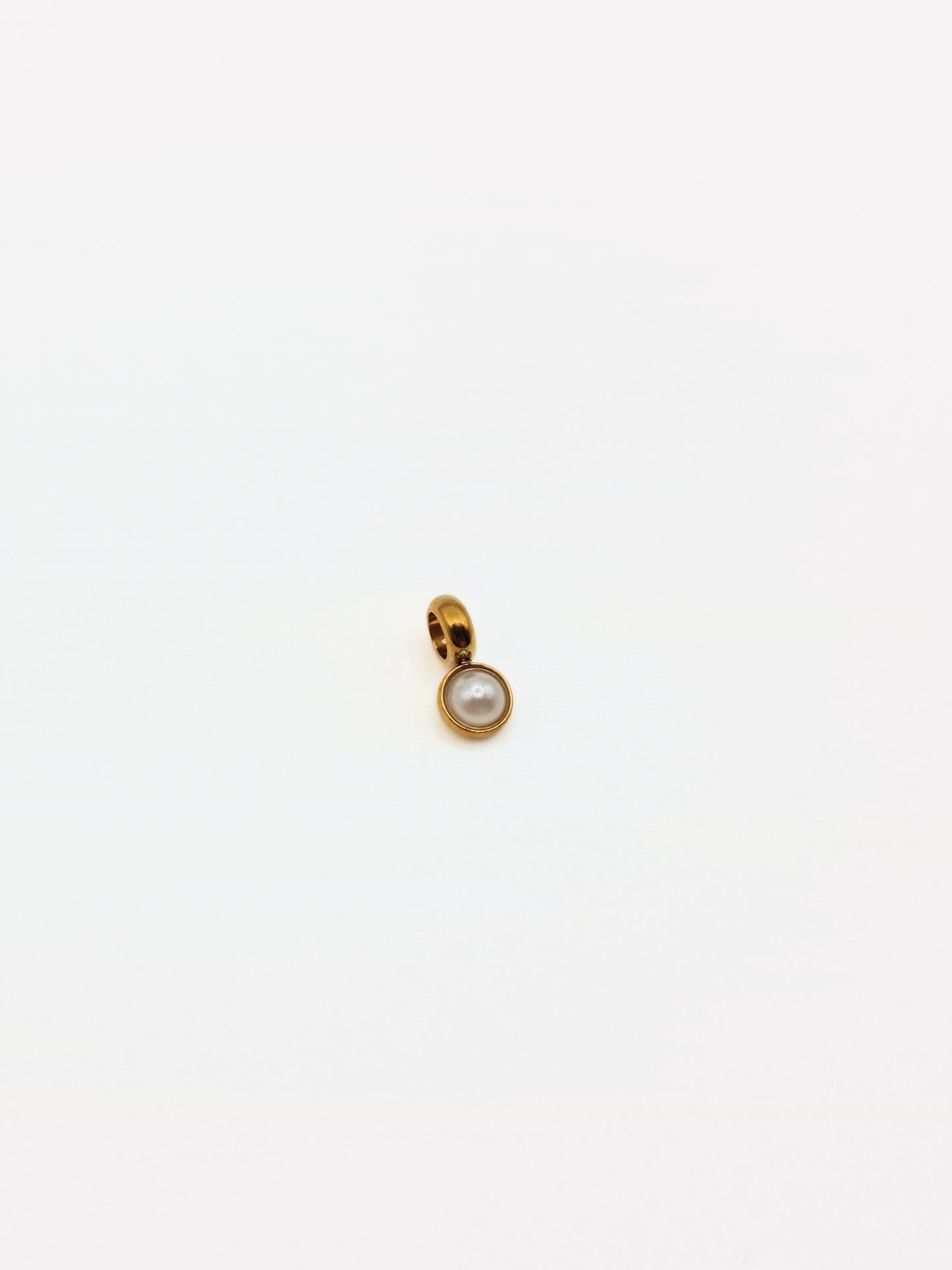 The Charm Shop June Pearl Birthstone 18k Gold Plated DIY Charm- Waterproof & Tarnish-Free