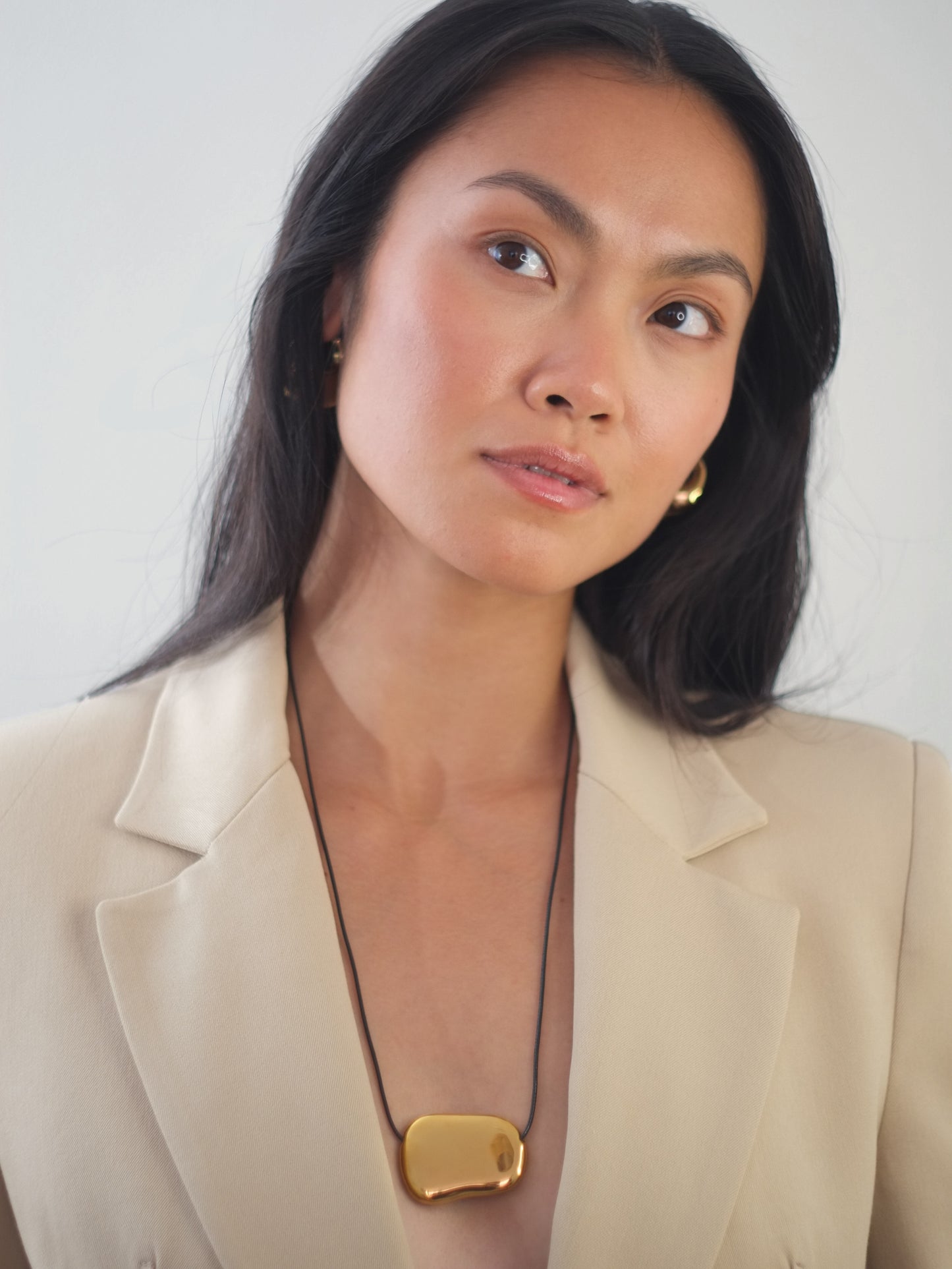 The Hepworth 18k Gold Plated Tarnish-Free Metal Plate Rope Tie Necklace