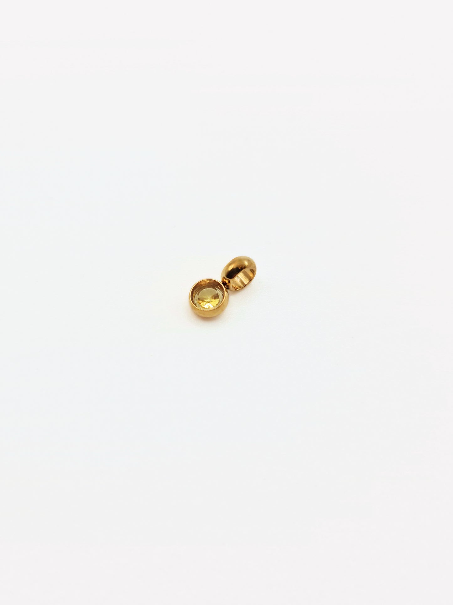 The Charm Shop November Citrine Birthstone 18k Gold Plated DIY Charm- Waterproof & Tarnish-Free