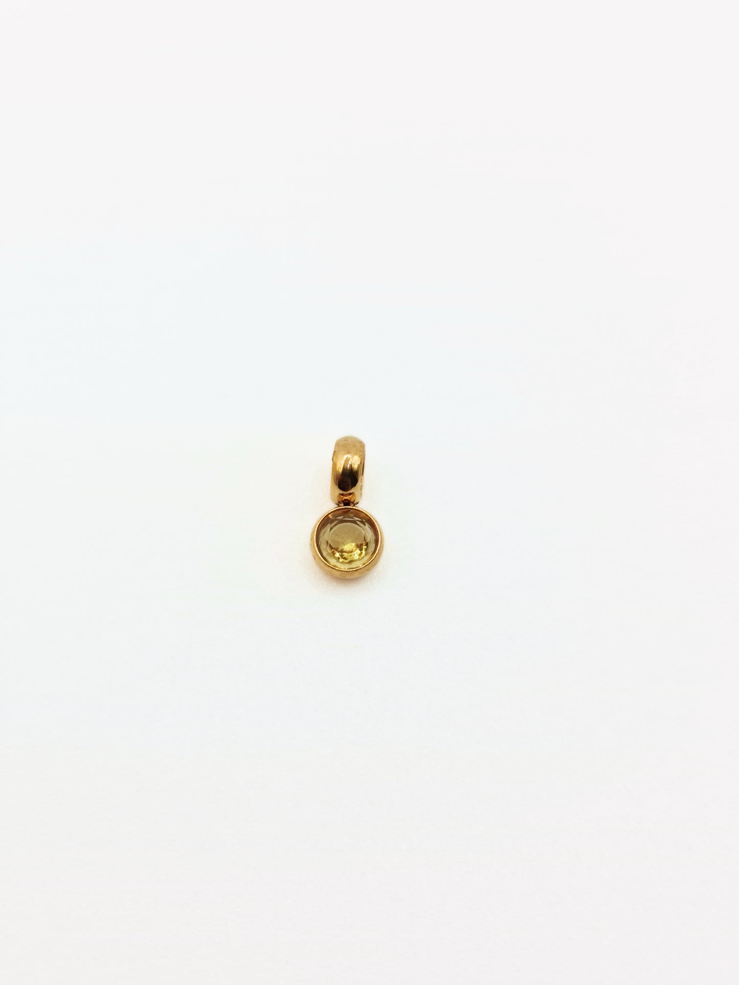 The Charm Shop November Citrine Birthstone 18k Gold Plated DIY Charm- Waterproof & Tarnish-Free